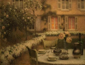 The Table in the White Garden at Gerberoy